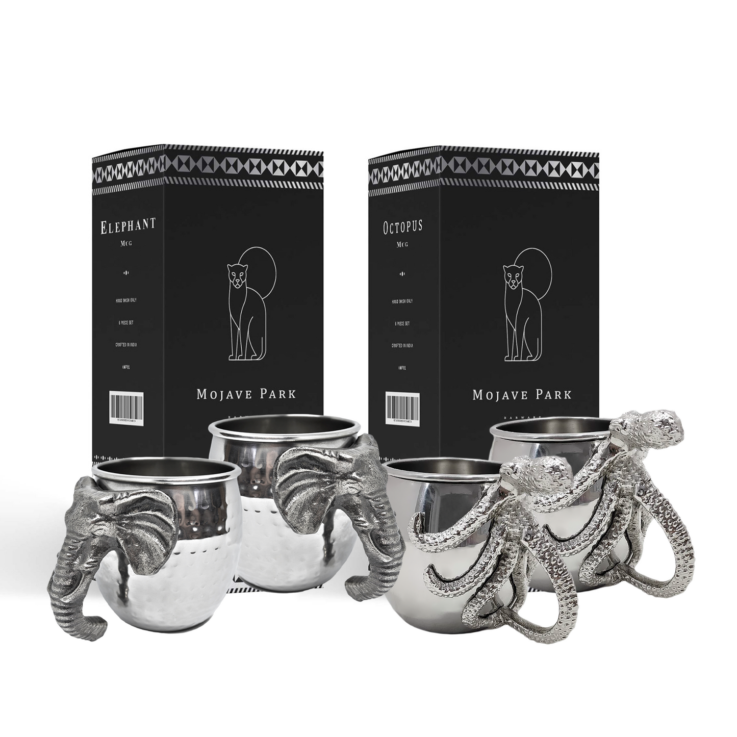 AFRICAN ELEPHANT and AHAB OCTOPUS MUGS COLLECTION